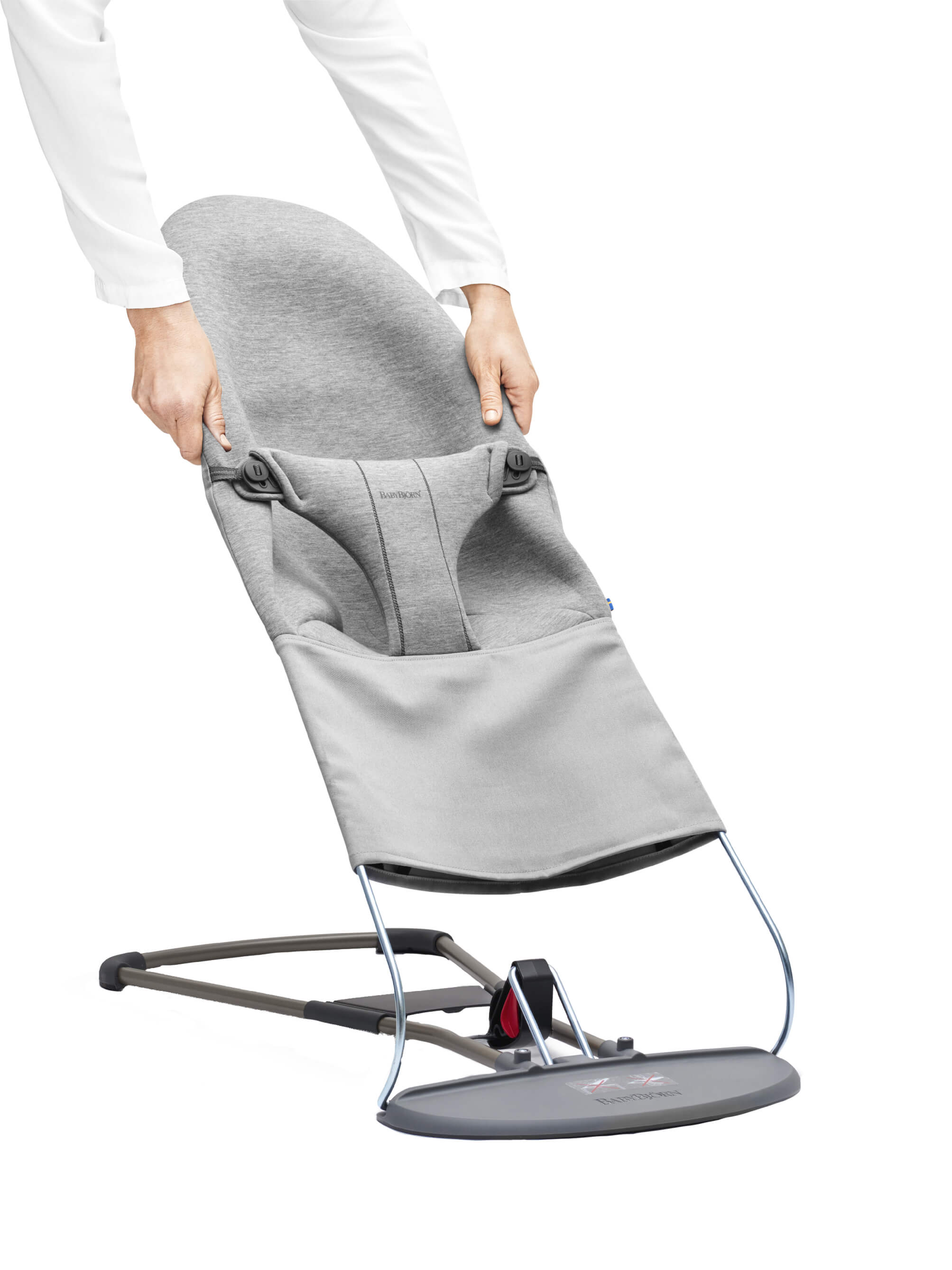 BabyBjörn Potah na lehátko Balance Bliss Light Grey 3D Jersey šedý