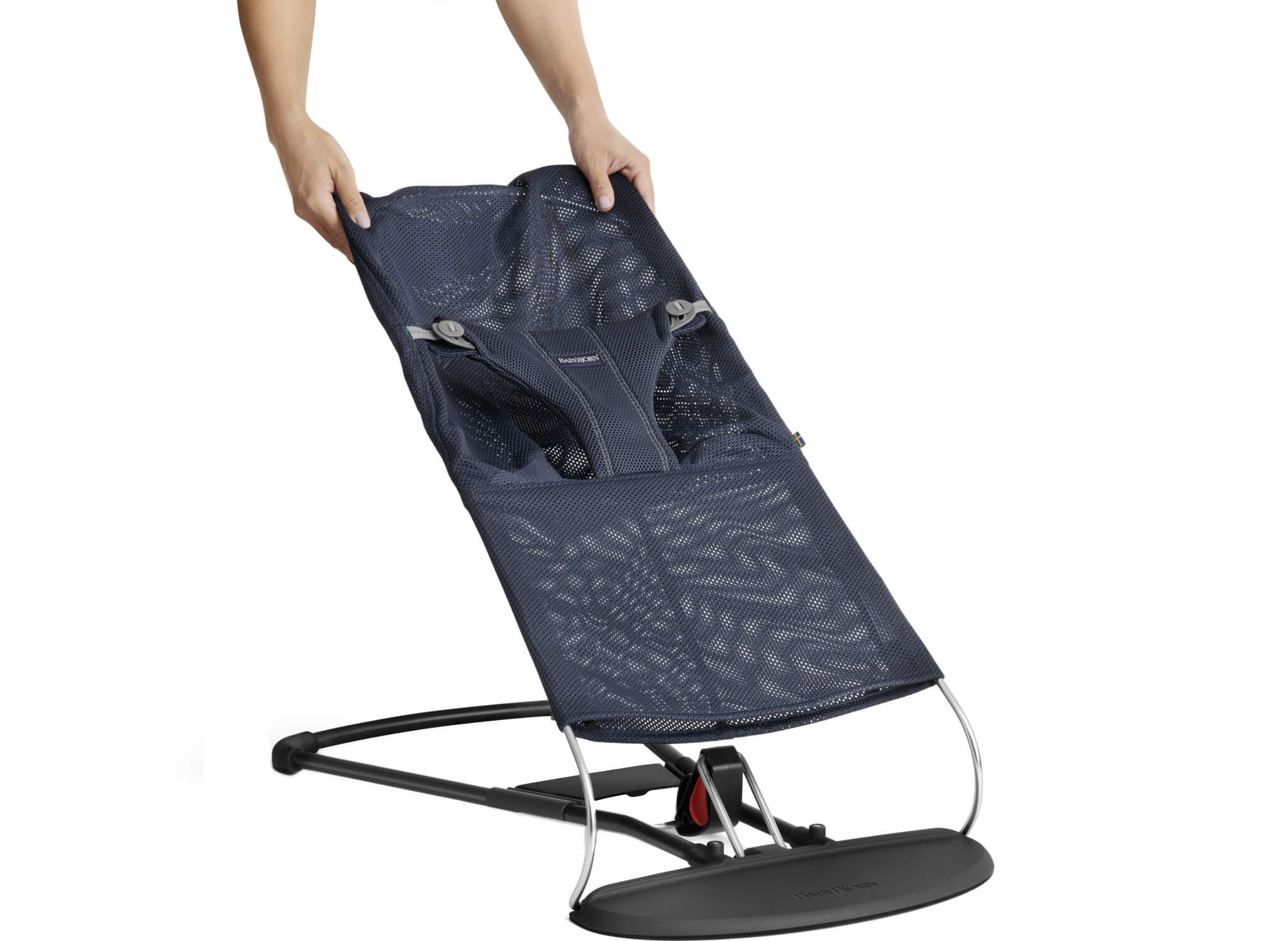 BabyBjörn Potah na lehátko Balance Bliss Navy Blue Mesh modrý