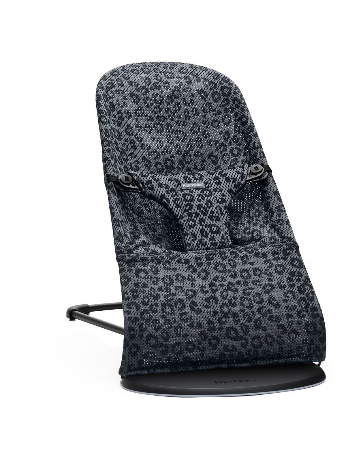 BabyBjörn Lehátko Bliss Anthracite Leopard Mesh šedé