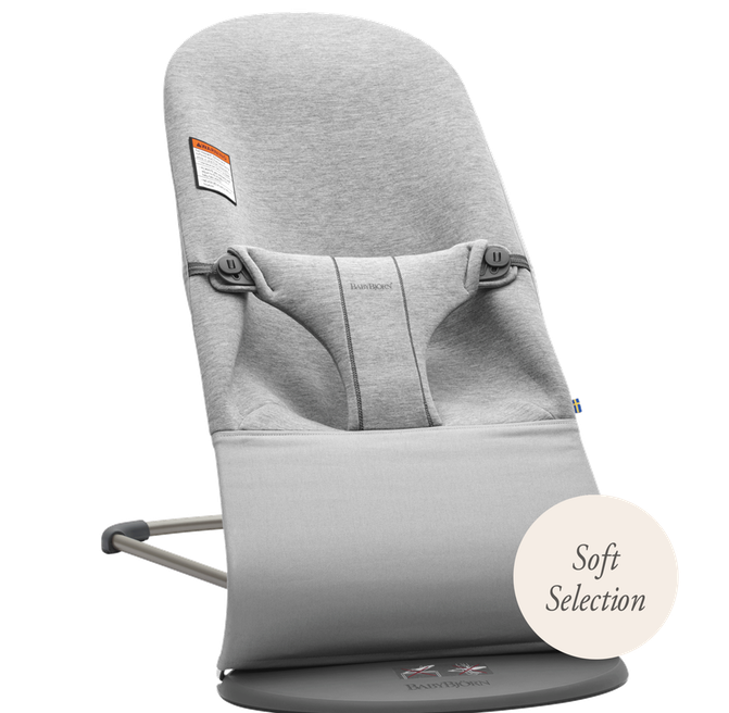 BabyBjörn Lehátko Bliss Light Grey 3D Jersey šedé