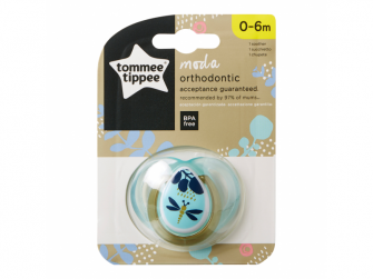 Tommee Tippee Šidítko C2N silikon Moda 0-6m modré 1ks