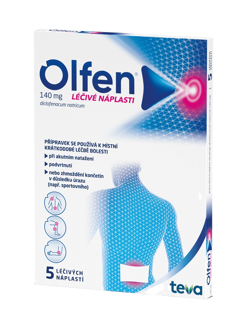 Olfen 140mg léčivé náplasti 5x140mg