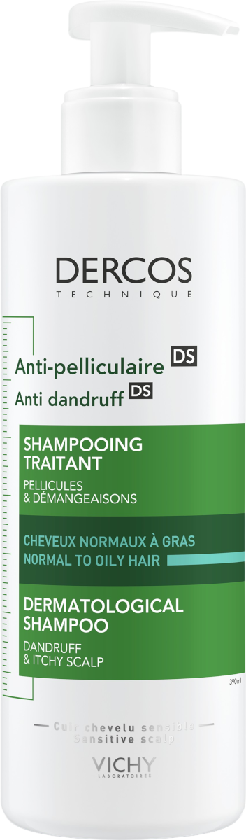 VICHY Dercos Šampon proti lupům Normální a mastné vlasy 390ml