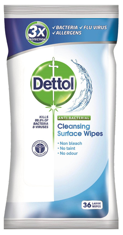 Dettol ubrousky na povrchy 36ks