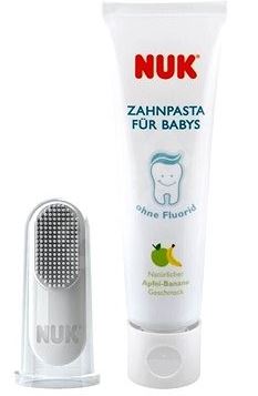NUK Dětská zubní pasta + náprstek na čištění