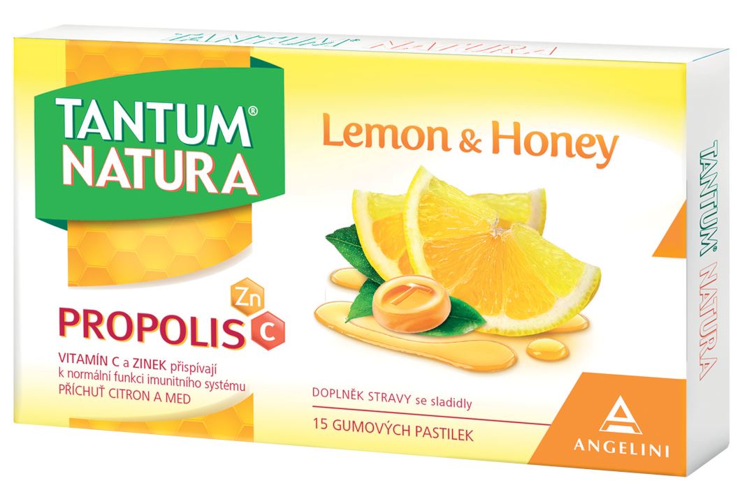Tantum Natura Lemon & Honey 15 gumových pastilek