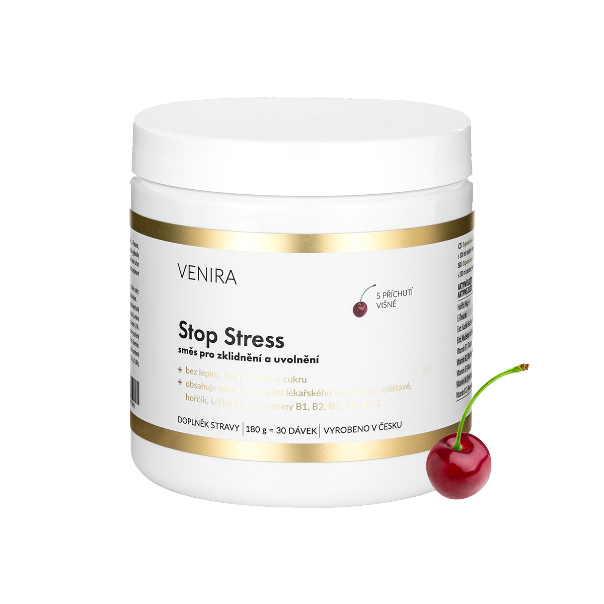 VENIRA Stop Stress, směs pro zklidnění a uvolnění, višeň 180g