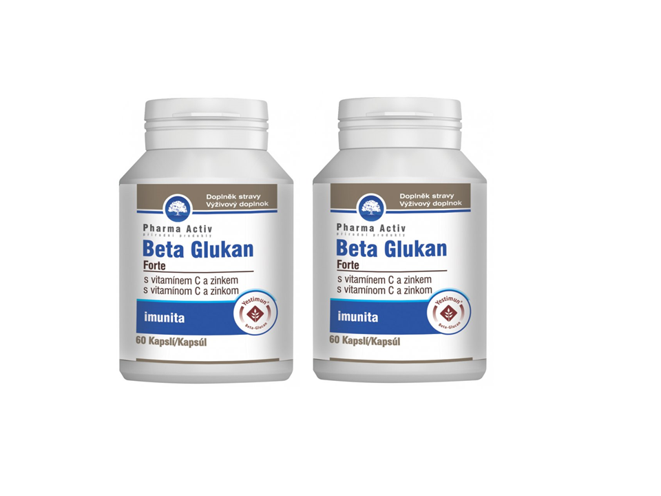 Beta Glukan Forte vitamín C a zinek 60 kapslí AKCE 1+1